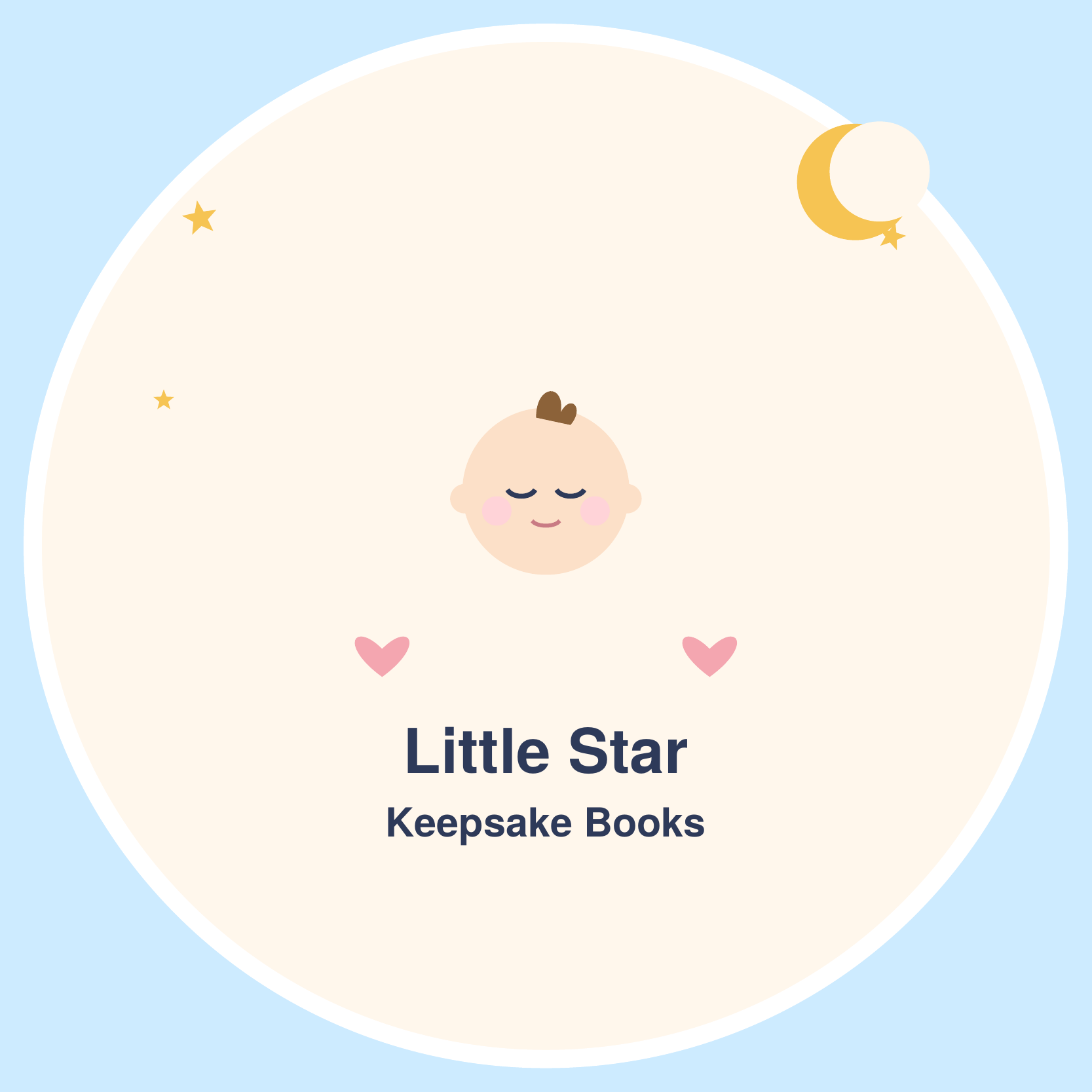 Goodnight, Little Star — Personalized Baby Keepsake Book (Digital PDF, 5 Pages)